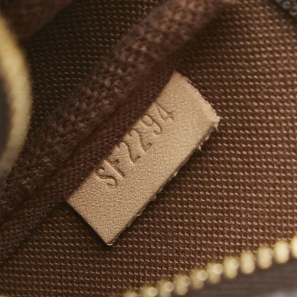 LOUIS VUITTON Brown Monogram Leather Pochette Mini Bag - Picture 12 of 14